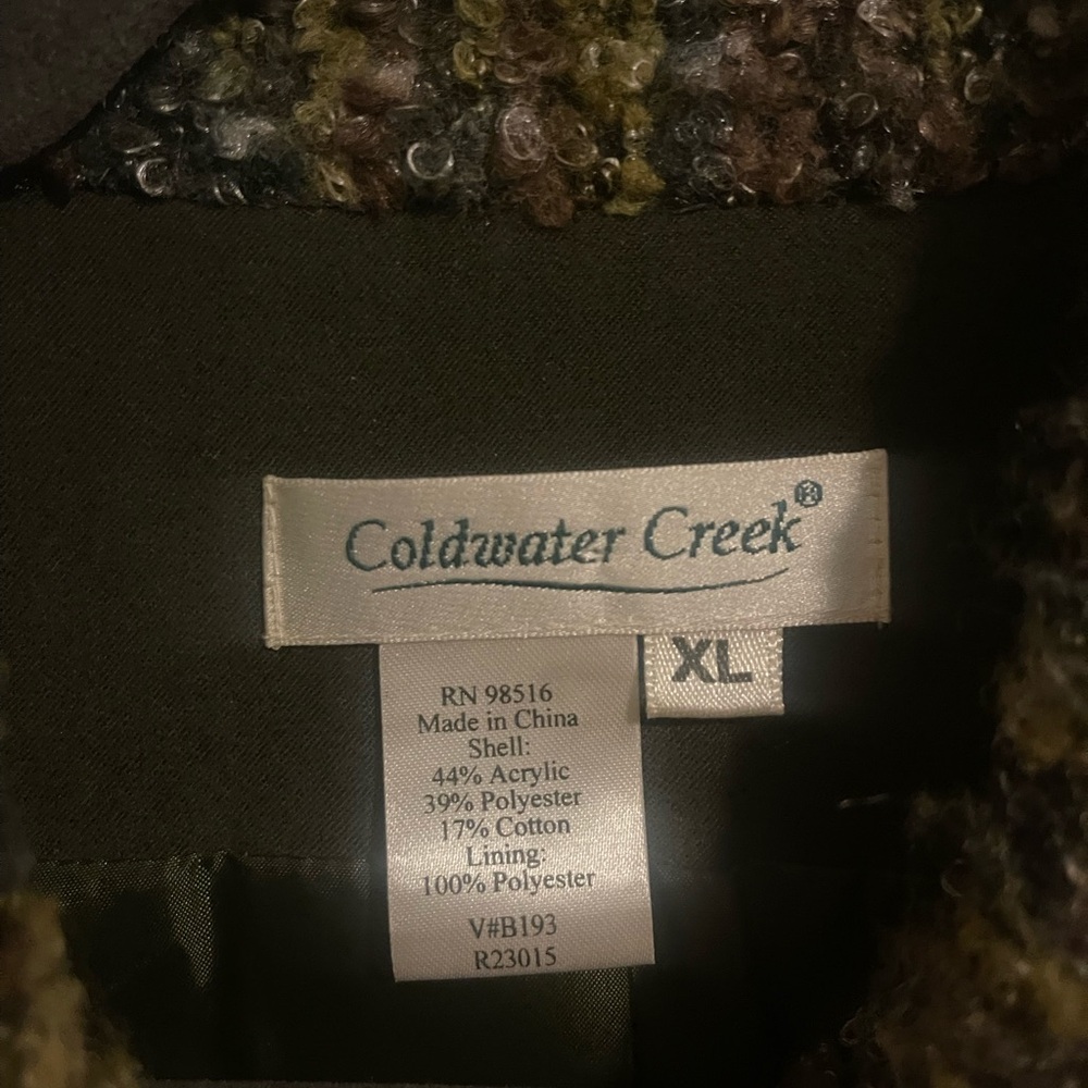 Coldwater Creek Multicolor Tweed Patchwork Vest - image 3